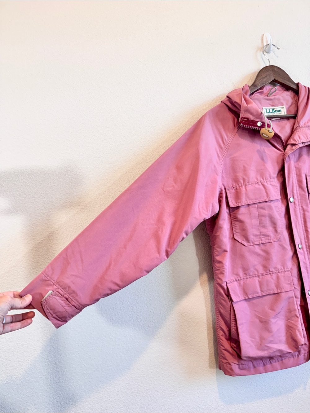 L.L.Bean Baxter State Parka Medium Vintage Pink Gorpcore Utility Rain Jacket J14 - Picture 2 of 9